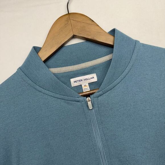 Peter Millar 1/4 Zip Pullover Men's XL Rainfall Ross performance Baseball Collar - Picture 1 of 11
